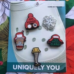 Crocs Handmade Jibbitz 5pc A Christmas Story Lamp Oh Fudge Shoe Charms set